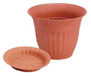 Горщик для квітів пластиковий, діаметр 16,5 см, висота 12.5 см, 3501