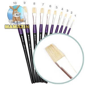 Кисть живописная (щетина) "ROSA START" 401 плоская № 7 101808 G-Rich