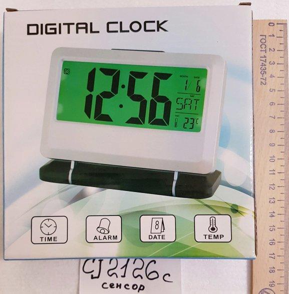 Настольные часы CJ-2126 с датчиком хлопка - фото 1 - id-p679675220
