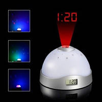 Часы ночник проектор звездного неба с проекционными часами М-333