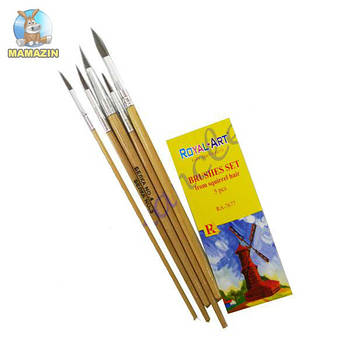 Набір з 5 пензлів "Royal-Art" (білка) 7677/105332 G-Rich