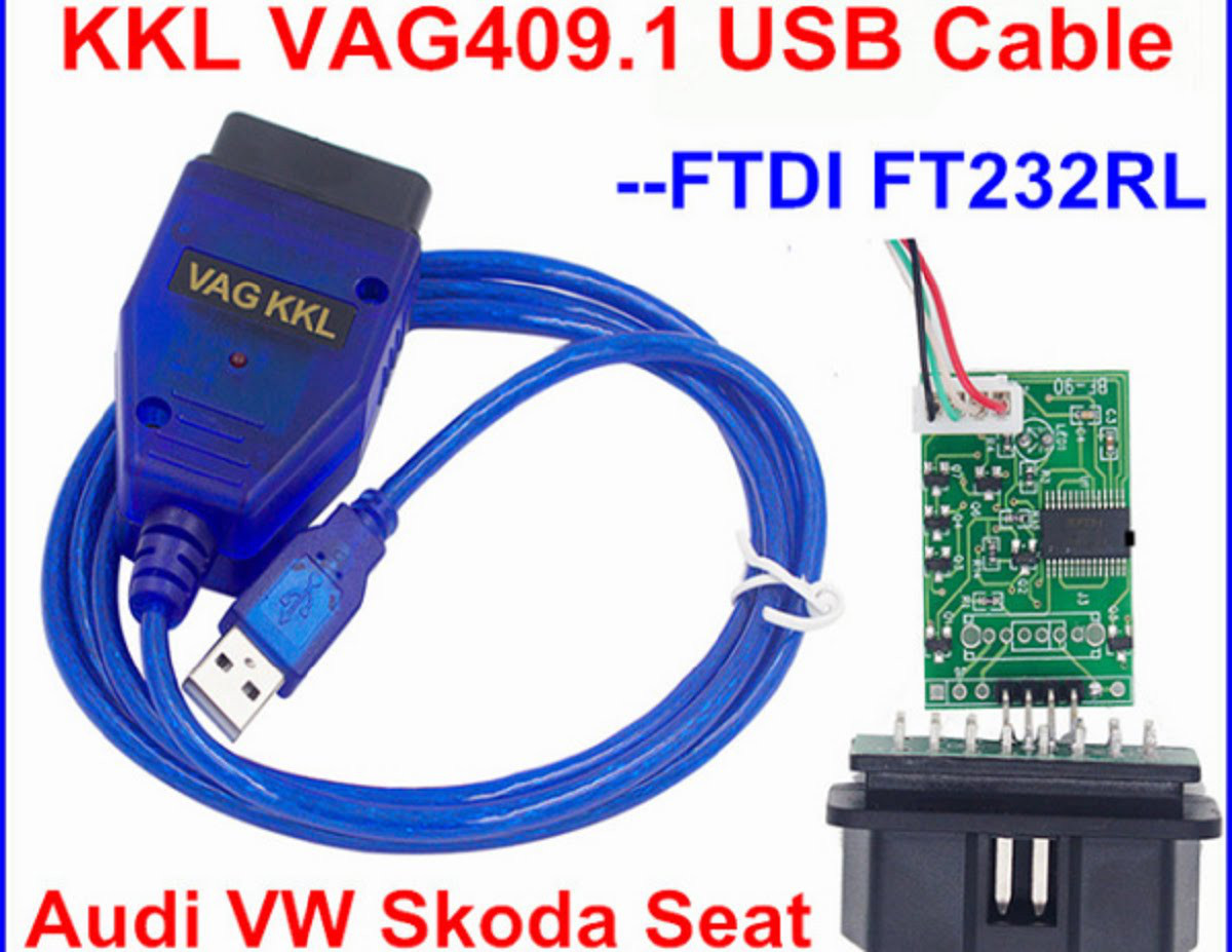 Адаптер діагностичний VAG-COM 409.1 USB VAG COM на чіпі FTDI VAG, ВАЗ, ГАЗ, ЗАЗ, Chevrolet, Fiat, Chery.