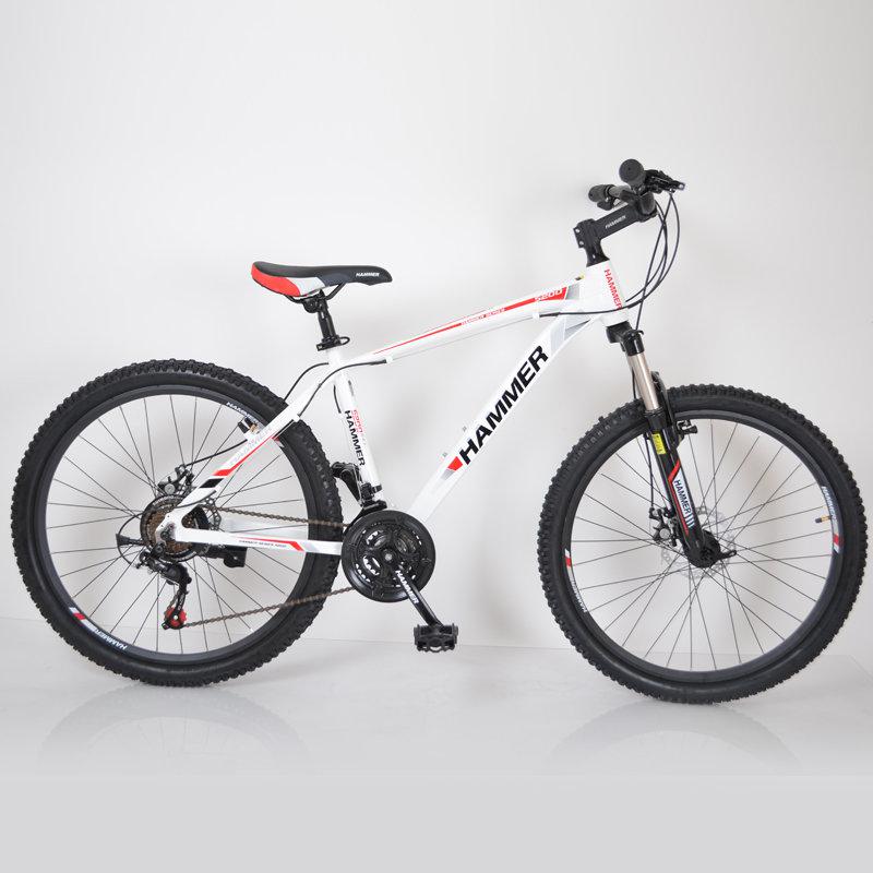 Алюмінієвий Велосипед гірський 27,5 д Рама 19' S200 HAMMER Біло-Червоний (White-Red)