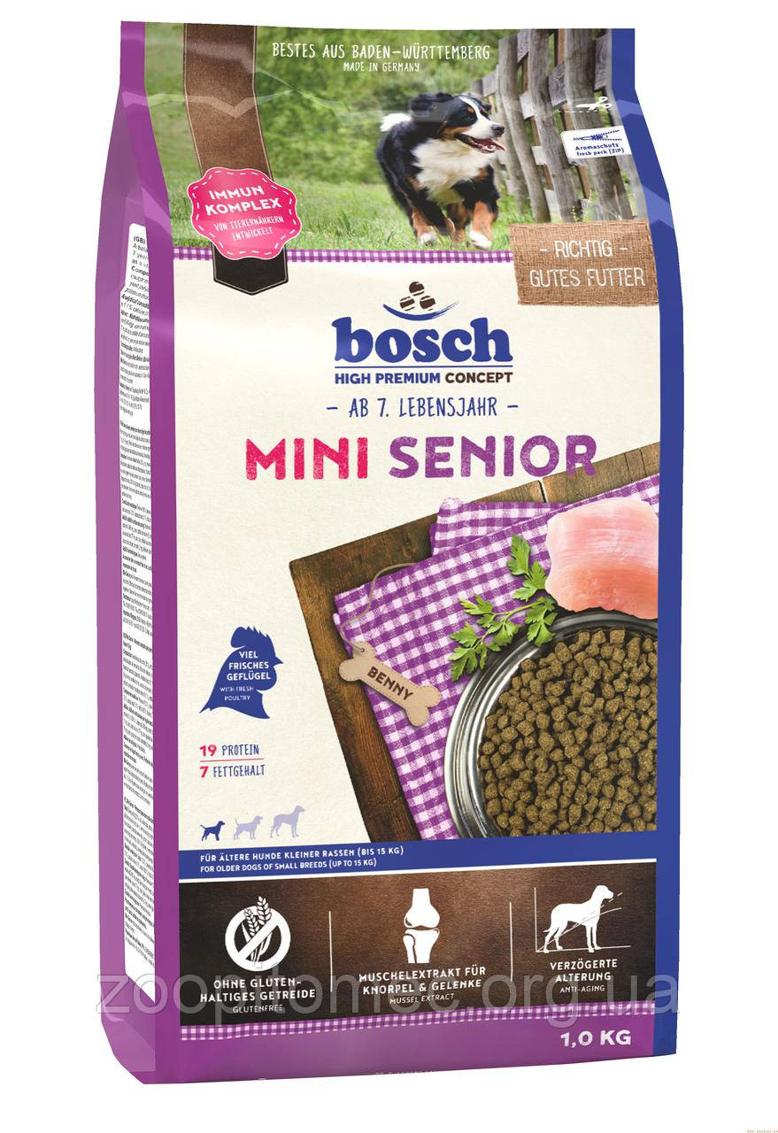 Корм Bosch (Бош) Mini Senior для старіючих собак малих порід, 2,5 кг