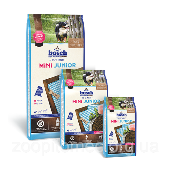 Корм Bosch (Бош) Mini Junior для цуценят дрібних порід, 15 кг