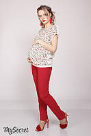 Завужені брюки для вагітних AVA TR-28.022 червоні