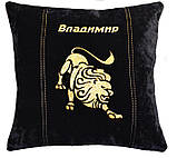 Сувенірна декоративна подушка з вишивкою знака зодіаку, фото 4