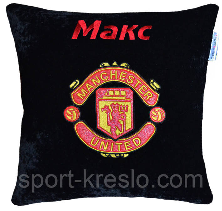 Подушка сувенірна декоративна з логотипом Манчестер