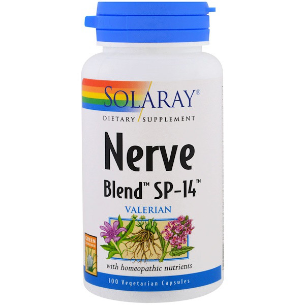 Комплекс для нервової системи Nerve Blend SP-14, 100 капс Solaray USA, фото 1