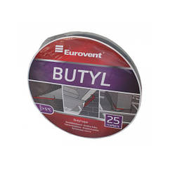 Двохстороння бутилова стрічка Eurovent BUTYL (15мм × 25м)