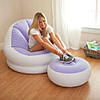 Надувне крісло з пуфом Intex 68572 Purple, фото 2