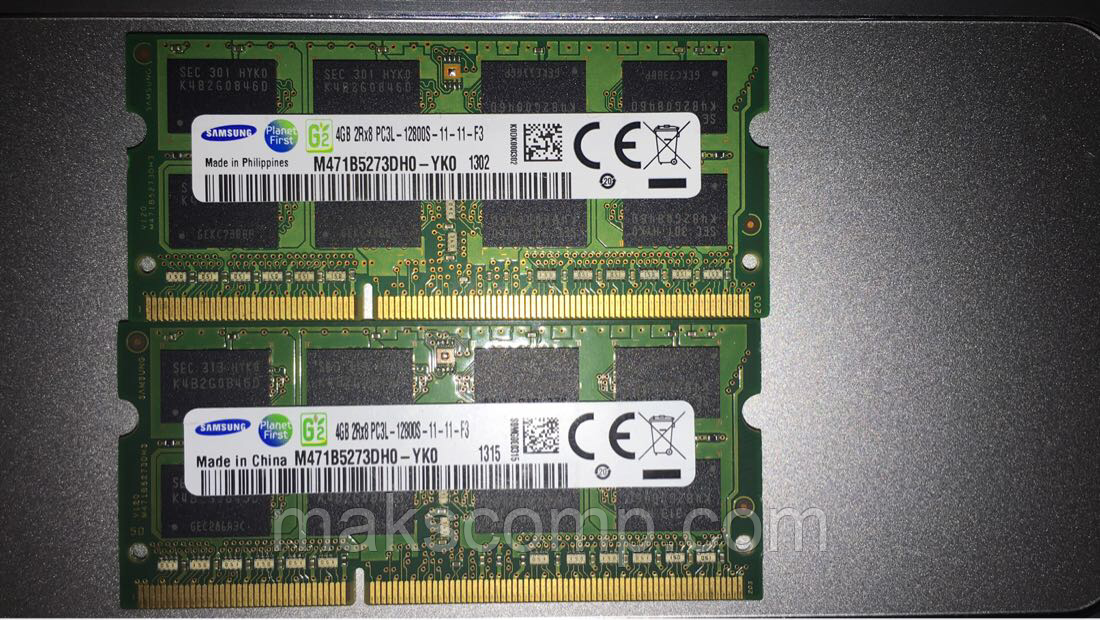 Пам'ять Samsung 4Gb So-DIMM PC3L-12800S DDR3-1600 1.35 v (M471B5273DH0-YK0)