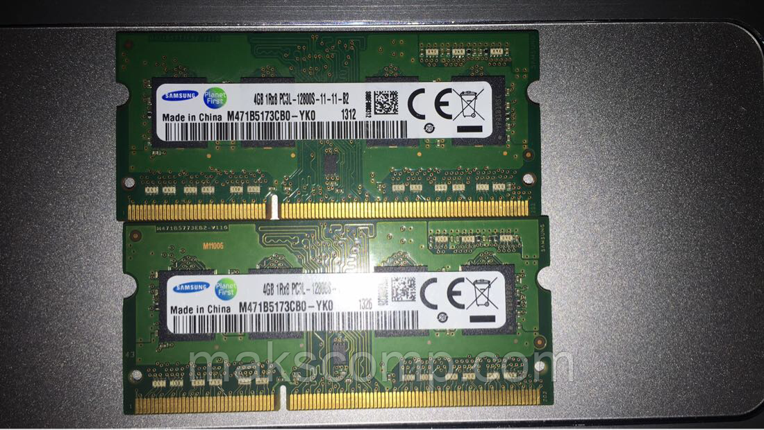 Пам'ять Samsung 4Gb So-DIMM PC3L-12800S DDR3-1600 1.35 v (M471B5173CB0-YK0)