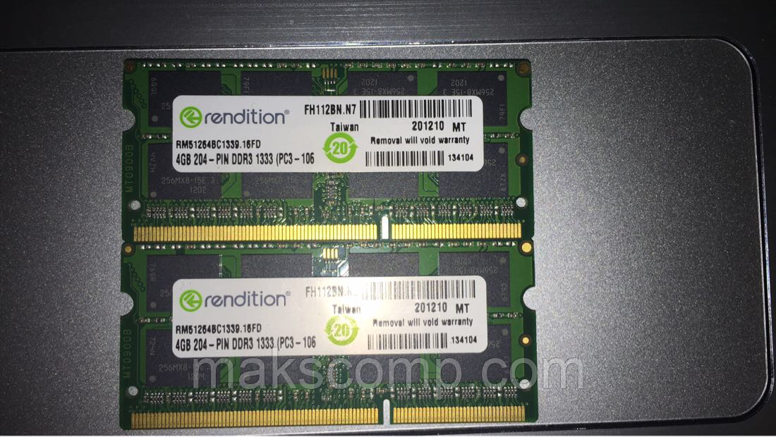 RENDITION 4GB DDR3 PC3-10600S