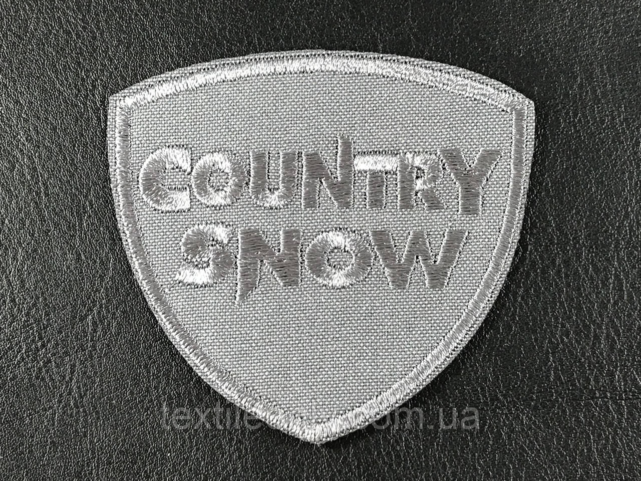 Нашивка Country Snow колір сірий 72x67 мм
