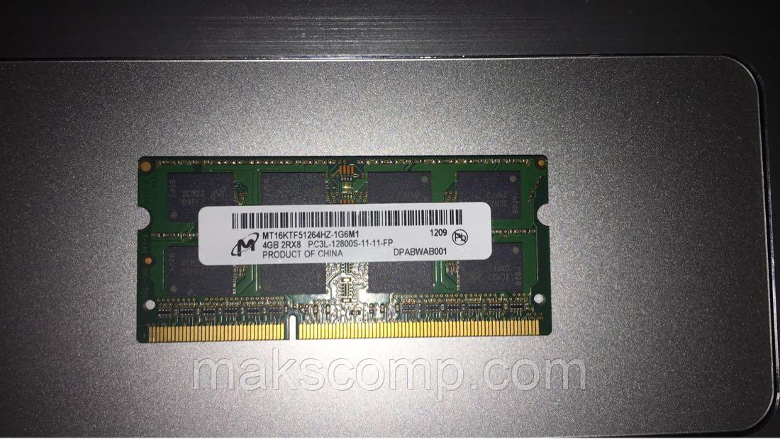 Память Micron 4G So-DIMM PC3L-12800S DDR3-1600 1.35v (MT16KTF51264HZ-1G6M1) - фото 1 - id-p686283147