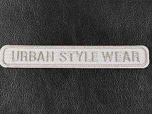 Нашивка Urban style wear колір світло-сірий 120x19 мм, фото 1