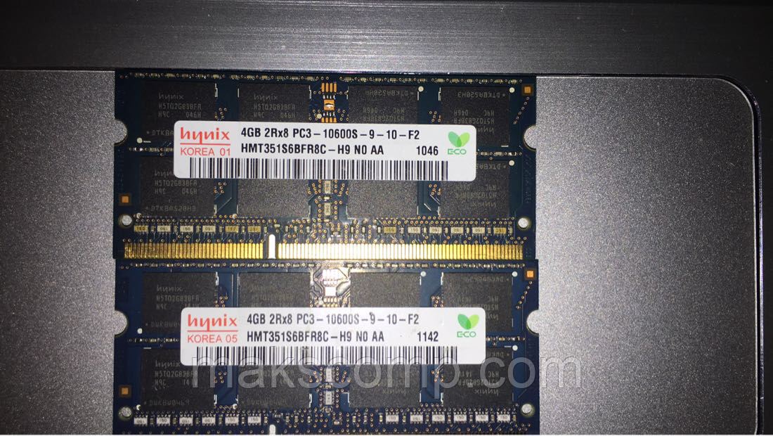 Пам'ять Hynix 4Gb So-DIMM PC3-1333S DDR3-10600 (HMT351S6BFR8C-H9)