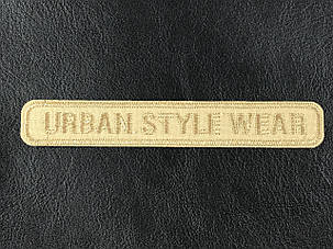 Нашивка Urban style wear колір бежевий 120x19 мм, фото 1