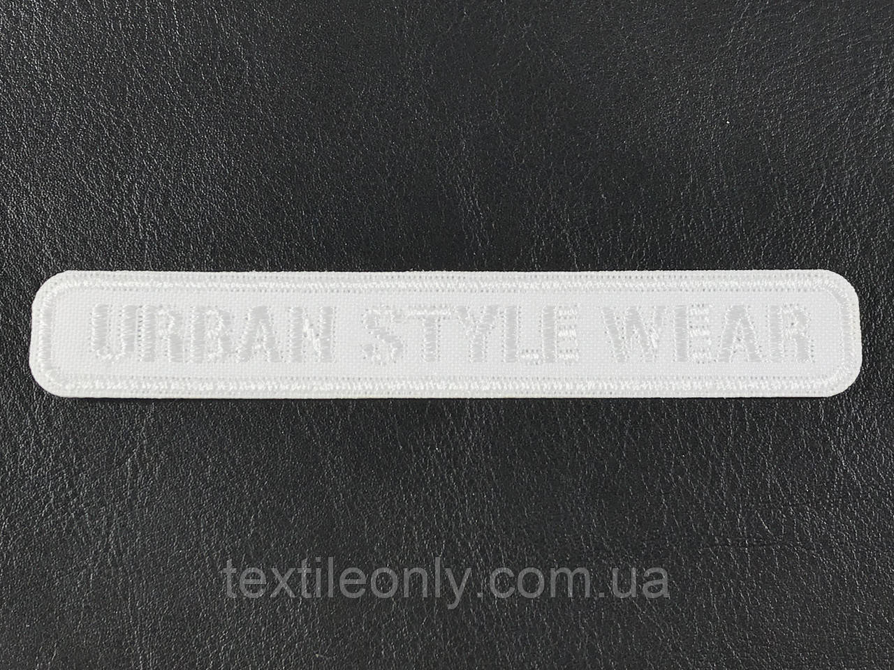 Нашивка Urban style wear колір білий 120x19 мм