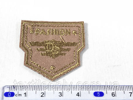 Нашивка Fashion DS колір бежевий 40x40 мм, фото 3