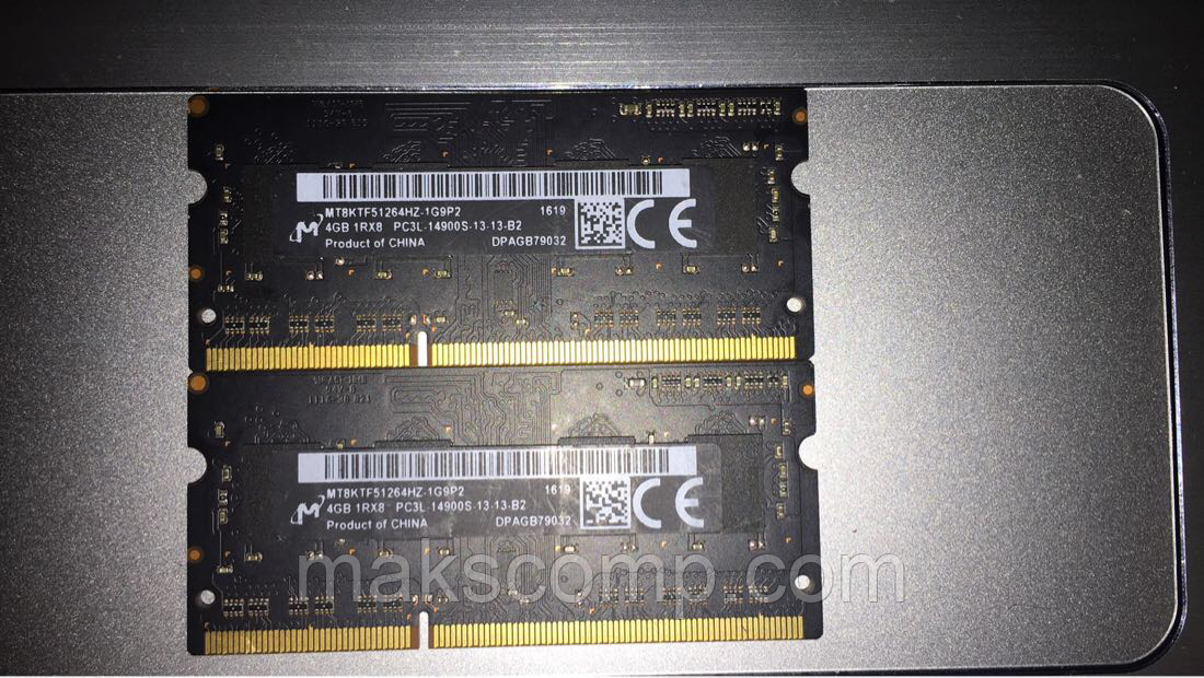 Пам'ять Micron 4Gb So-DIMM PC3L-14900S DDR3-1866 1.35 v (MT8KTF51264HZ-1G9P2)
