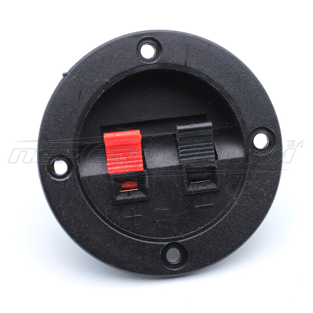 Гніздо колонкове (затискач) 2-контактне на круглій панелі, діаметр 65 мм