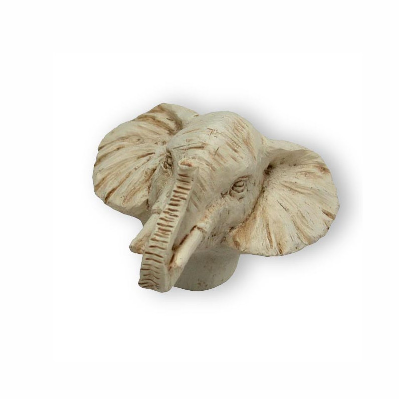 Ручка кнопка декор "Голова слона" SIRH104-49-A38 слонова кістка, фото 1