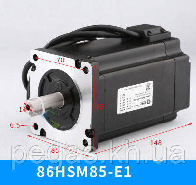 Гібридний кроковий двигун 86HSM85-E1 з енкодером 8 Нм Leadshine