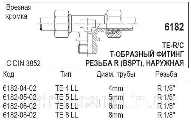 Т-подібний фітинг, 6182