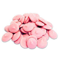 Глазур кондитерська рожева в дисках з полуничним смаком, Україна, ТМ Мир, ціна за 100 г