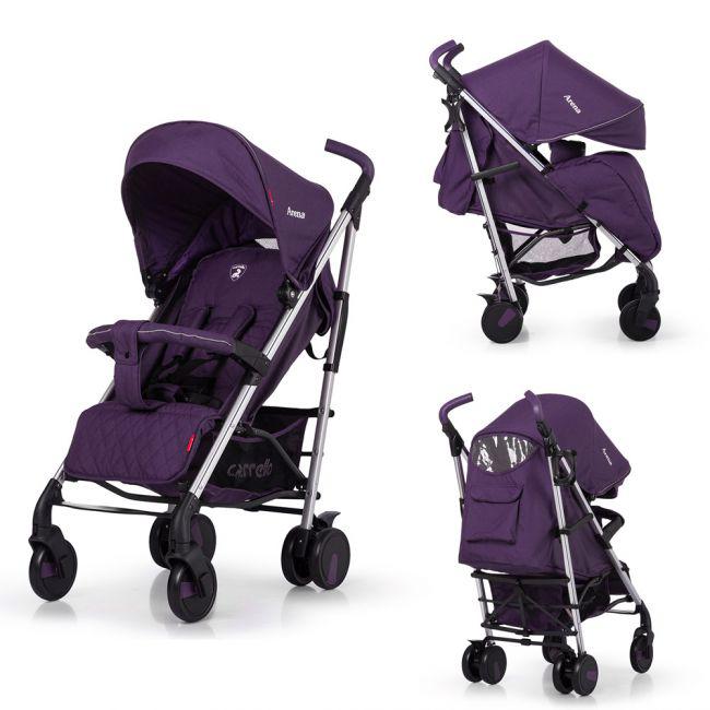 Коляска прогулянкова CARRELLO Arena CRL-8504 Ultra Violet у льоні алюмінієва