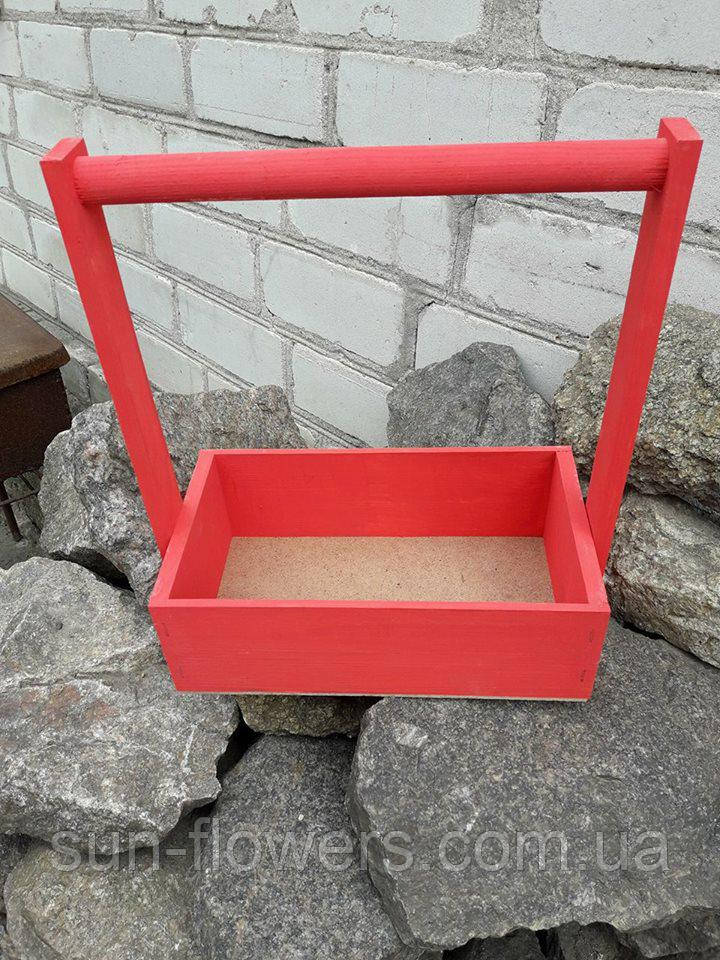 Ящик дерев'яний декоративний із ручкою., фото 1