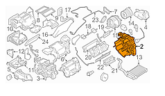 Корпус пічки (вентилятор, права частина) Nissan Leaf ZE0 (10-12) 27122-1FC0D