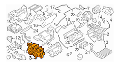 Корпус пічки (кондиціонер, ліва частина) Nissan Leaf ZE0 (10-12) 27122-1FD0B