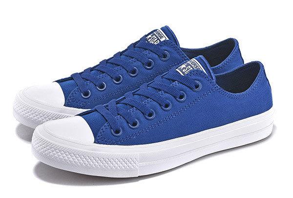 Кеди в стилі Converse (Конверс) All Star II Low Chuck Tailor Mono Сині