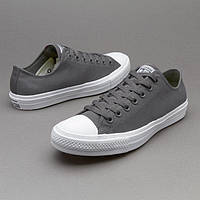 Кеды в стиле  Converse (Конверс) All Star II Low Chuck Tailor Mono. сірі 