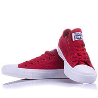 Кеды в стиле  Converse (Конверс) All Star II Low Chuck Tailor Mono. Червоні 