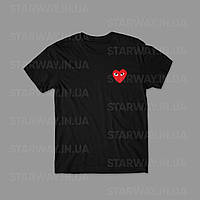 Футболка з принтом comme des garcons cdg small logo