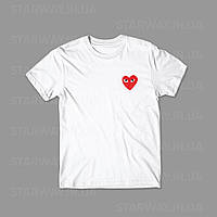 Стильна футболка з принтом comme des garcons cdg small logo