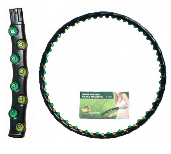 Обруч масажний JS-6002 (hula hoop,пластик,2-х рядний,8 секцій,d-97см), фото 1