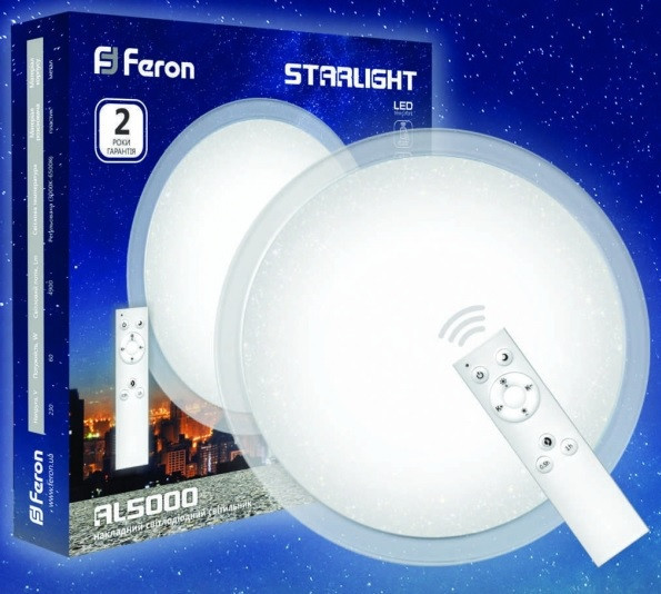 Накладний світильник світлодіодний люстра LED Feron AL5000 Starlight 100W 2700K-6500K з пультом