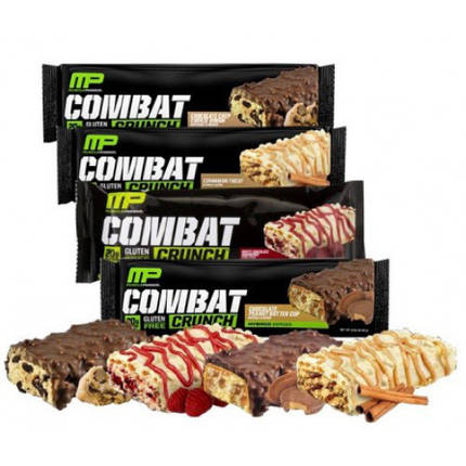 Протеїнові батончики MusclePharm Combat Crunch Bar 63 г (1 шт.) різні смаки, фото 2