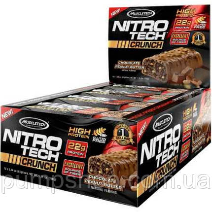 Протеїнові батончики MuscleTech Nitrotech Crunch Bar 65 г (1 шт.), фото 2