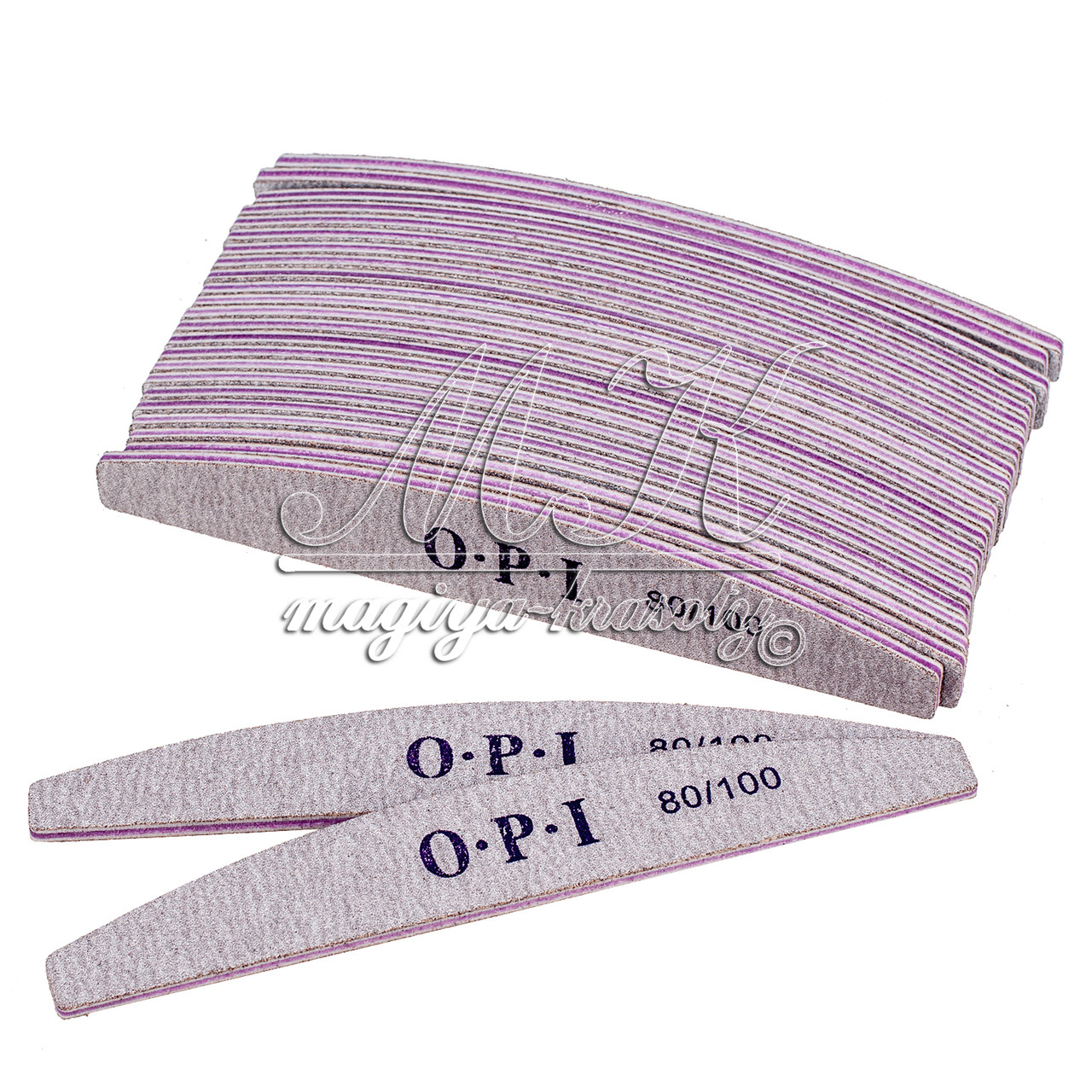 Пилка для нігтів сіра, банан OPI 80/100