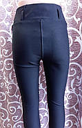 Штани жіночі стрейчеві жіночі бавовна Exclusive, вишивка збоку, розмір 42, чорні, 143042, фото 6