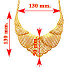 Набір Ажурний, Кольє та Сережки під Золото, Метал, Довжина 45 см + 6 см, Біжутерія, Намисто, фото 2