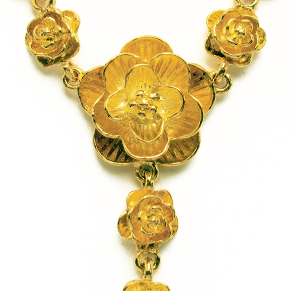 Колье Ожерелье Розы под Золото, Металл, Длина 48 см + 5 см, Бижутерия - фото 3 - id-p348863292