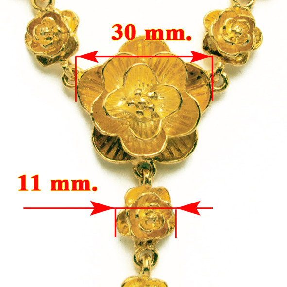 Колье Ожерелье Розы под Золото, Металл, Длина 48 см + 5 см, Бижутерия - фото 2 - id-p348863292