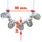 Кольє Намисто під Біле Золото Кришталеві Краплі Довжина 42 см+5 см, Біжутерія, фото 2